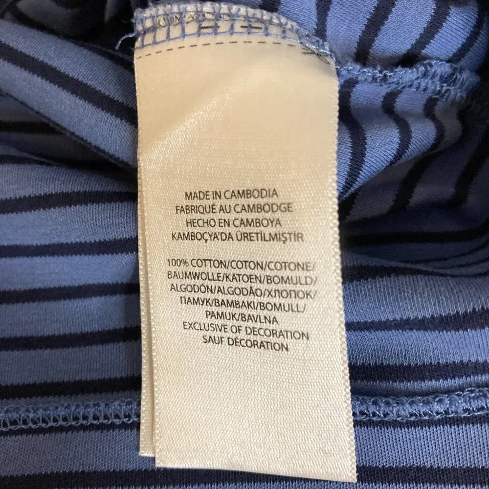 Polo Ralph Lauren Blue Stripe Short Sleeve Polo Shirt Size Large